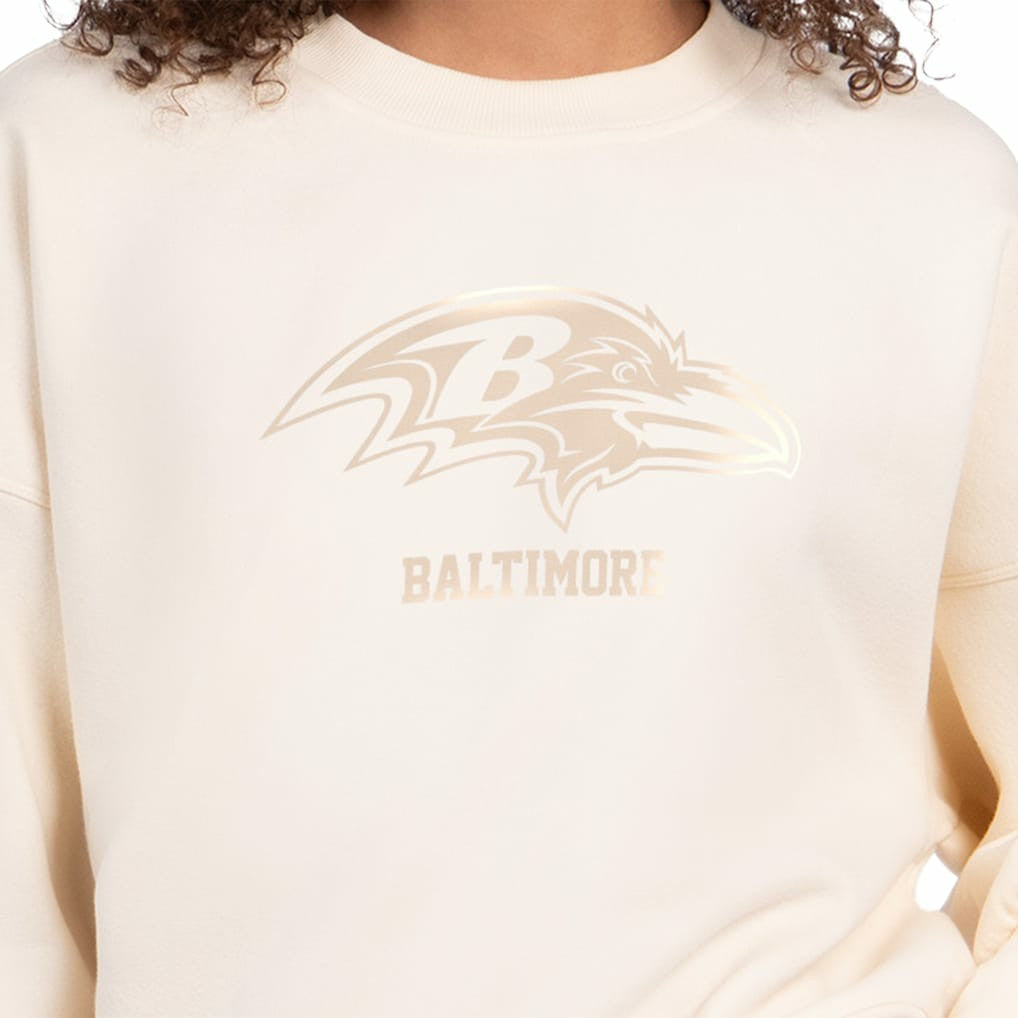 Baltimore Ravens Starter Women's Travel Pastels Boxy Fleece Sweatshirt | NFL Online