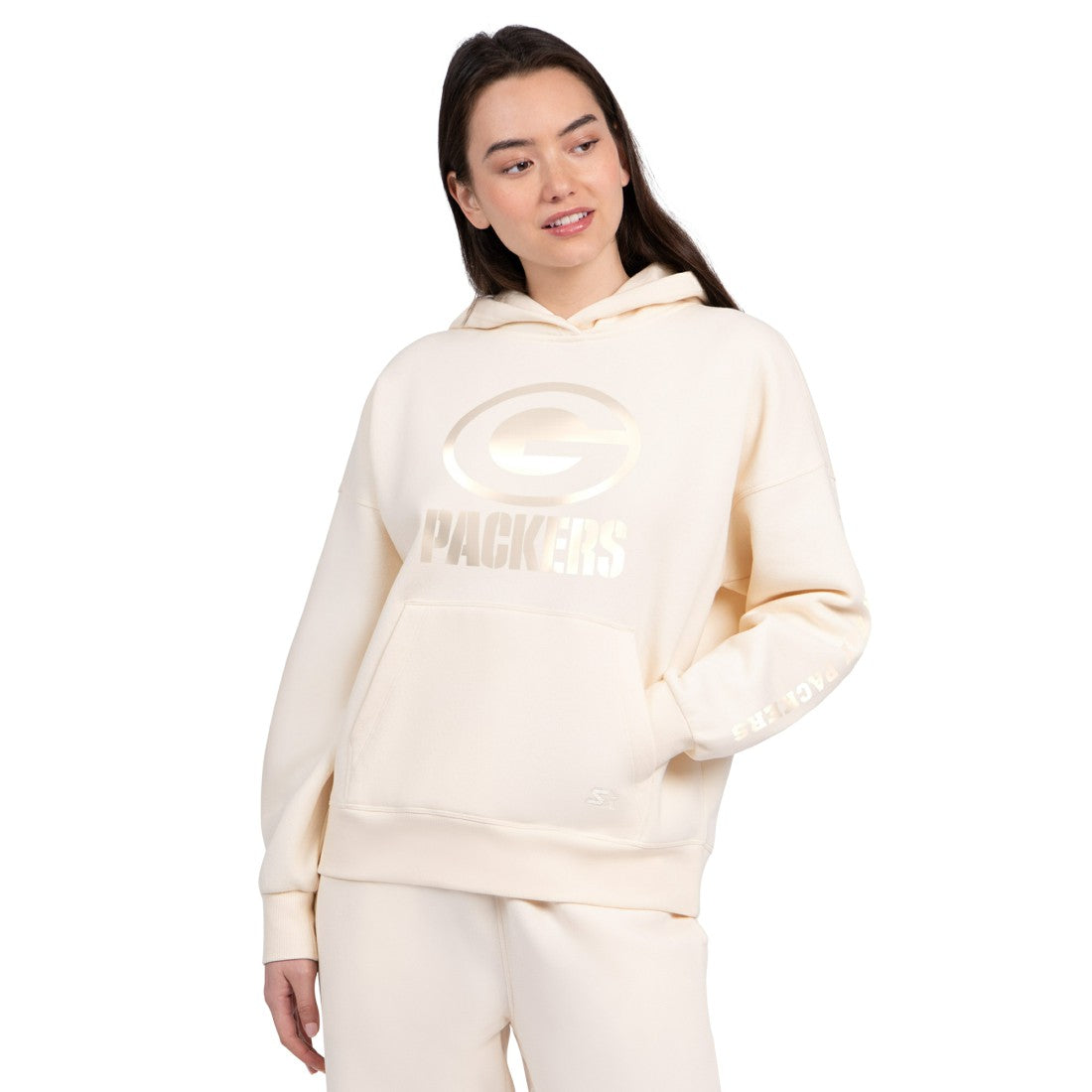 Green Bay Packers Starter Women's Pastels Relaxed Travel Hoodie | NFL Online