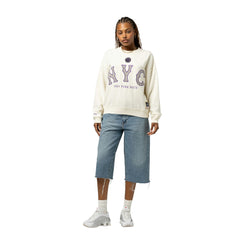 New York Mets Mitchell & Ness Women's Premium Oversized Crewneck Sweatshirt - MLB Sweatshirts