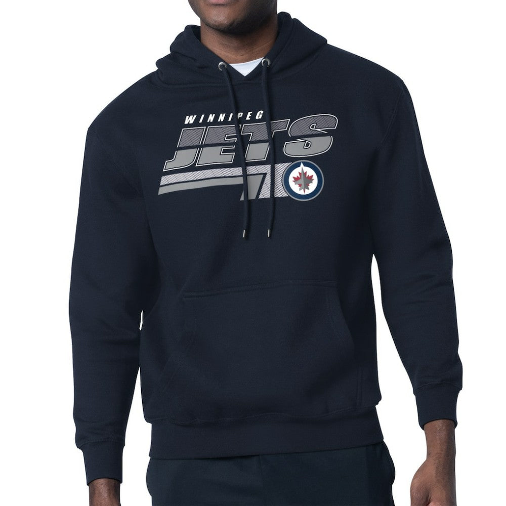 Winnipeg Jets Starter Logo Push Fleece Hoodie -  NHL Hoodies