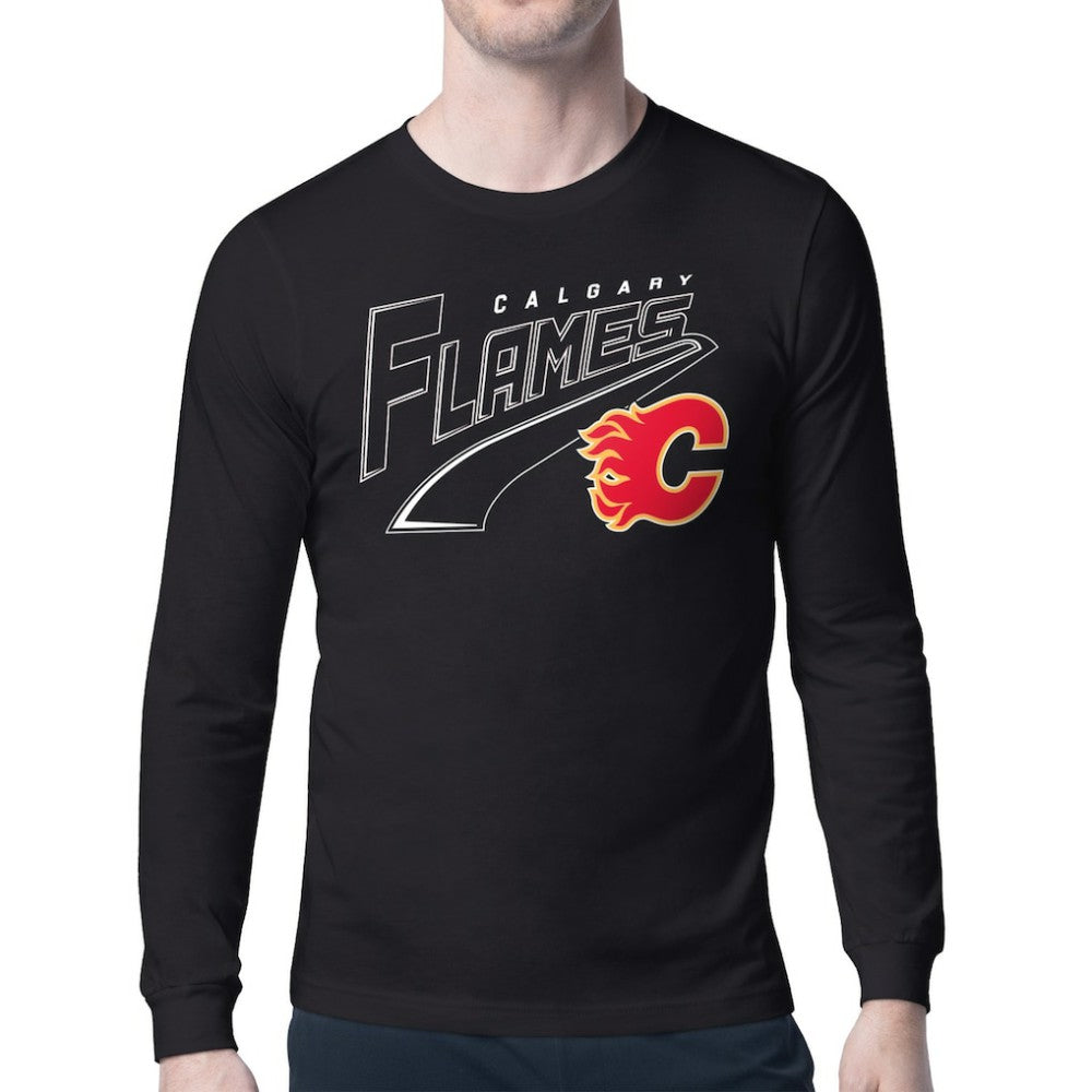 Calgary Flames Starter Modern Tailsweep Long Sleeve T-Shirt -  NHL T-shirts
