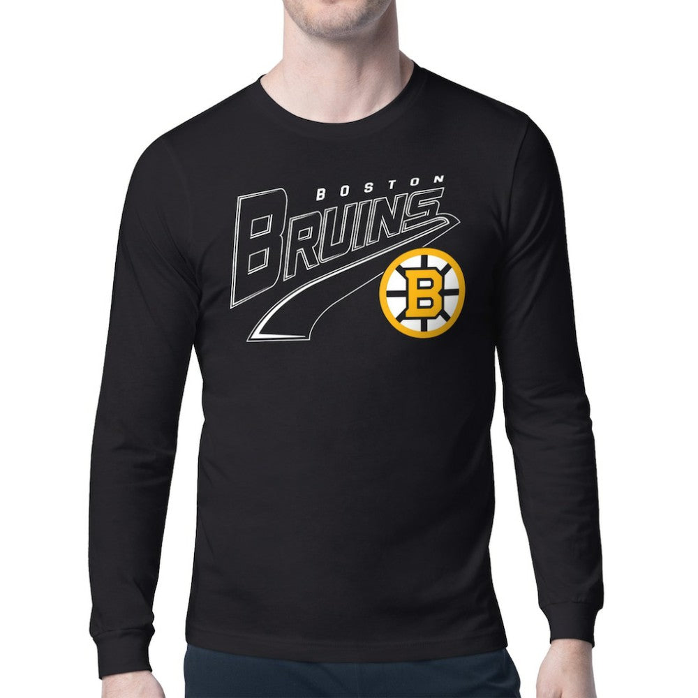 Boston Bruins Starter Modern Tailsweep Long Sleeve T-Shirt -  NHL T-shirts