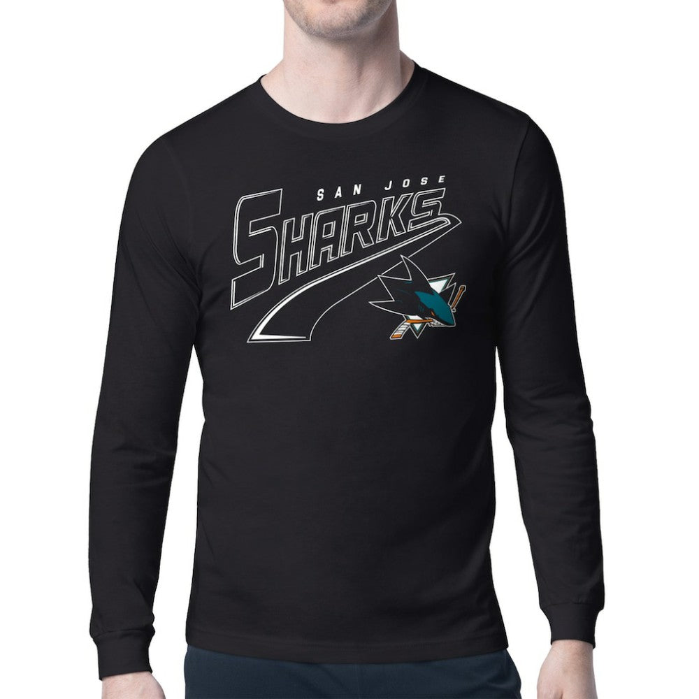 San Jose Sharks Starter Modern Tailsweep Long Sleeve T-Shirt -  NHL T-shirts