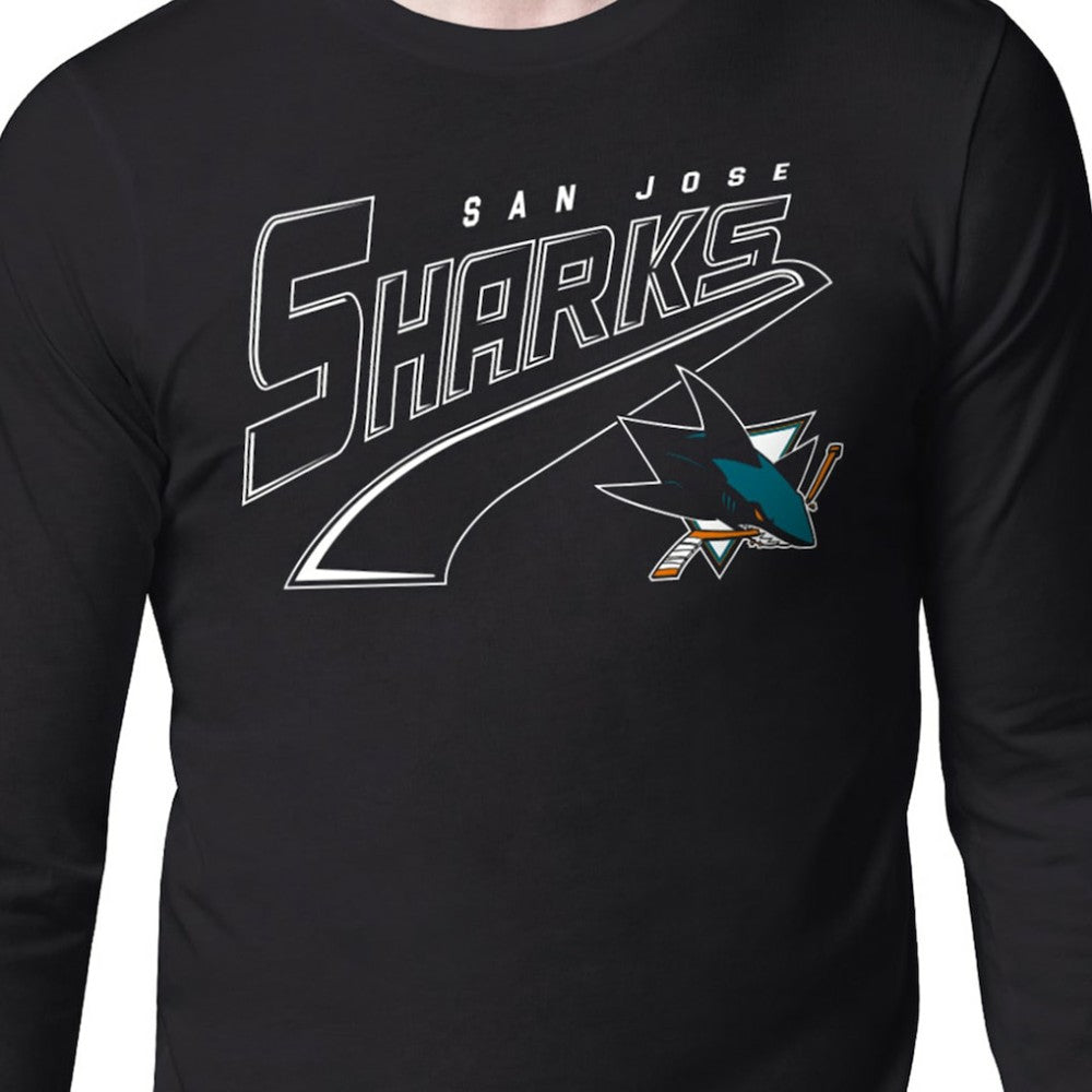 San Jose Sharks Starter Modern Tailsweep Long Sleeve T-Shirt -  NHL T-shirts