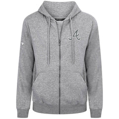 Atlanta Braves Levelwear Podium Chenille Logo Full-Zip Hoodie - MLB Hoodies