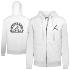 Atlanta Braves Levelwear Podium Chenille Logo Full-Zip Hoodie - MLB Hoodies
