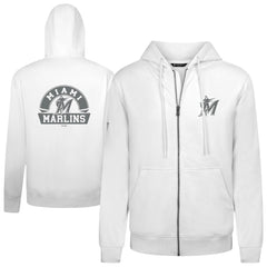 Miami Marlins Levelwear Podium Chenille Logo Full-Zip Hoodie - MLB Hoodies