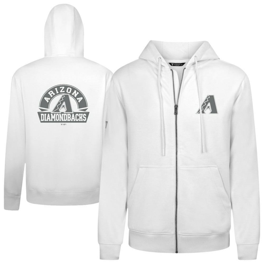 Arizona Diamondbacks Levelwear Podium Chenille Logo Full-Zip Hoodie - MLB Hoodies
