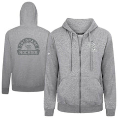 Colorado Rockies Levelwear Podium Chenille Logo Full-Zip Hoodie - MLB Hoodies