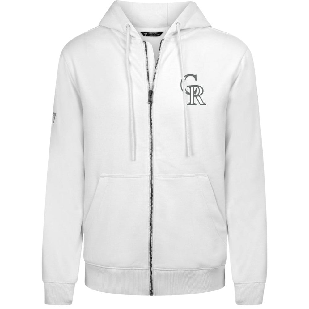 Colorado Rockies Levelwear Podium Chenille Logo Full-Zip Hoodie - MLB Hoodies