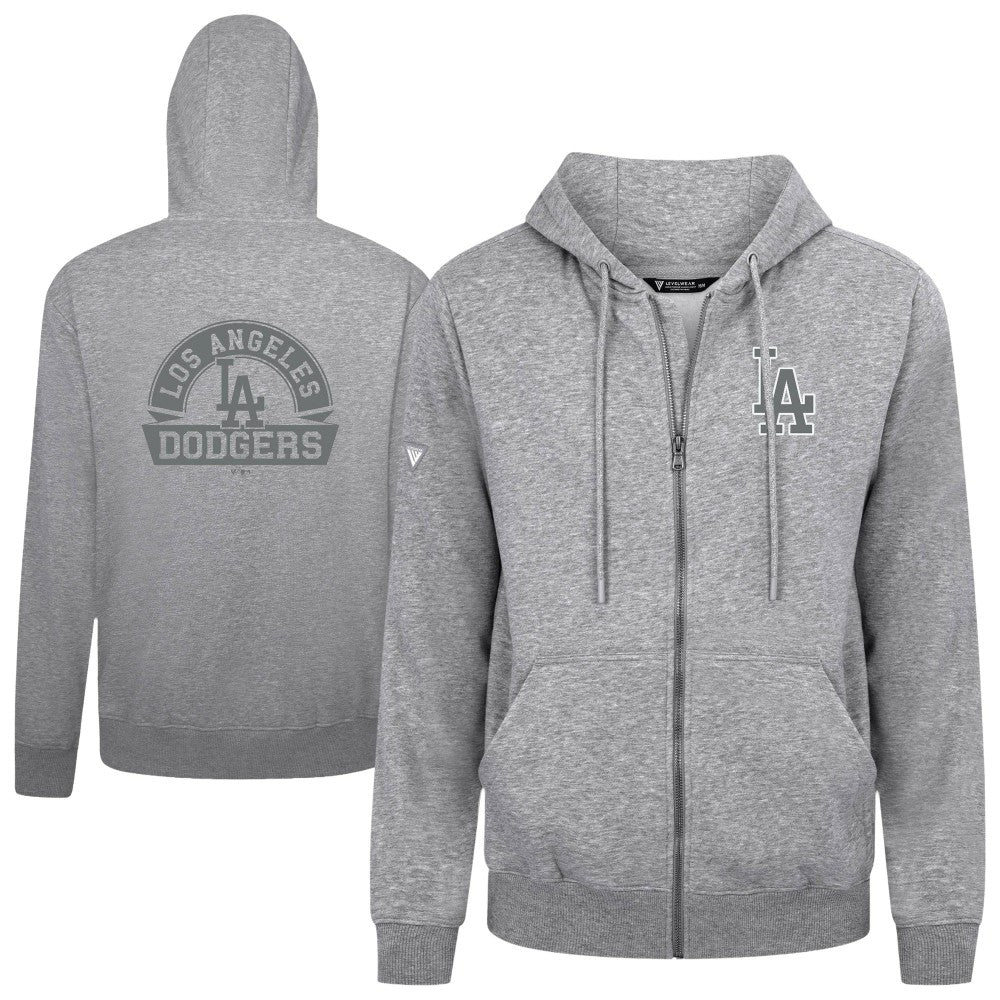 Los Angeles Dodgers Levelwear Podium Chenille Logo Full-Zip Hoodie - MLB Hoodies