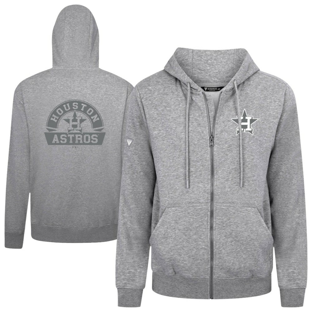 Houston Astros Levelwear Podium Chenille Logo Full-Zip Hoodie - MLB Hoodies