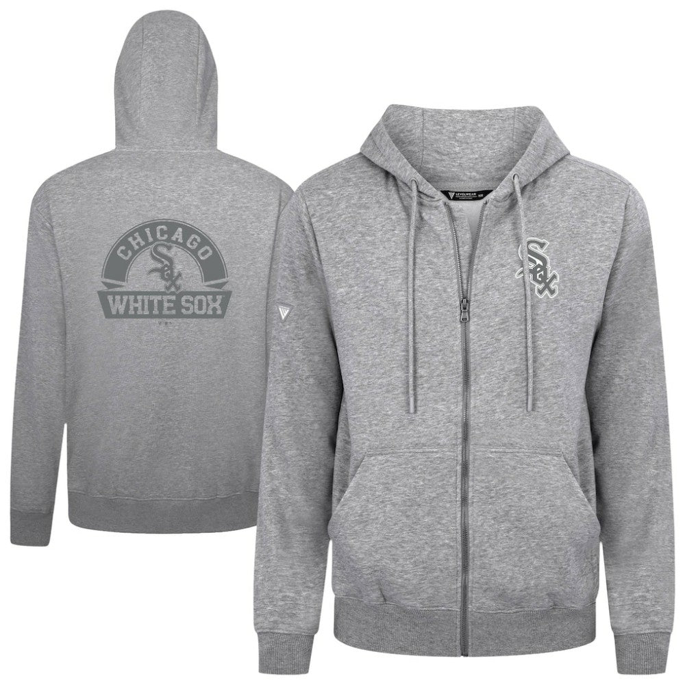 Chicago White Sox Levelwear Podium Chenille Logo Full-Zip Hoodie - MLB Hoodies