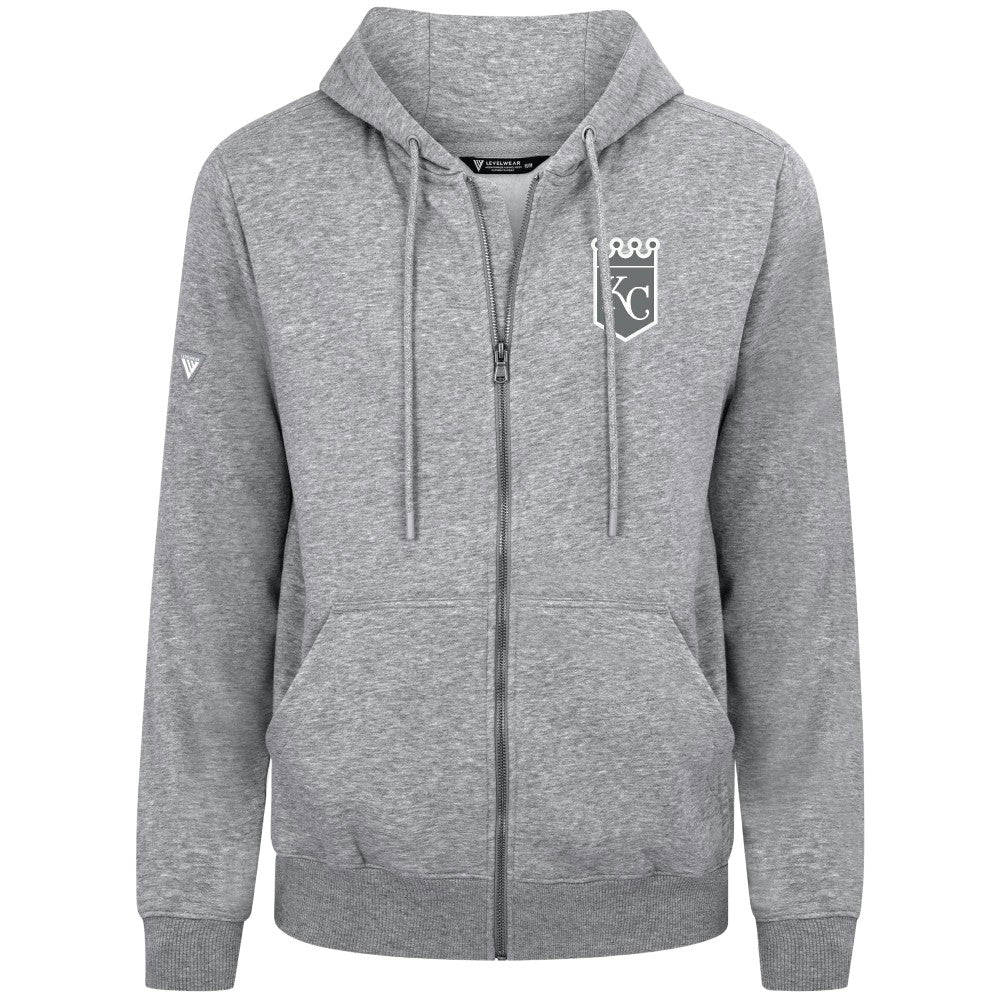 Kansas City Royals Levelwear Podium Chenille Logo Full-Zip Hoodie - MLB Hoodies