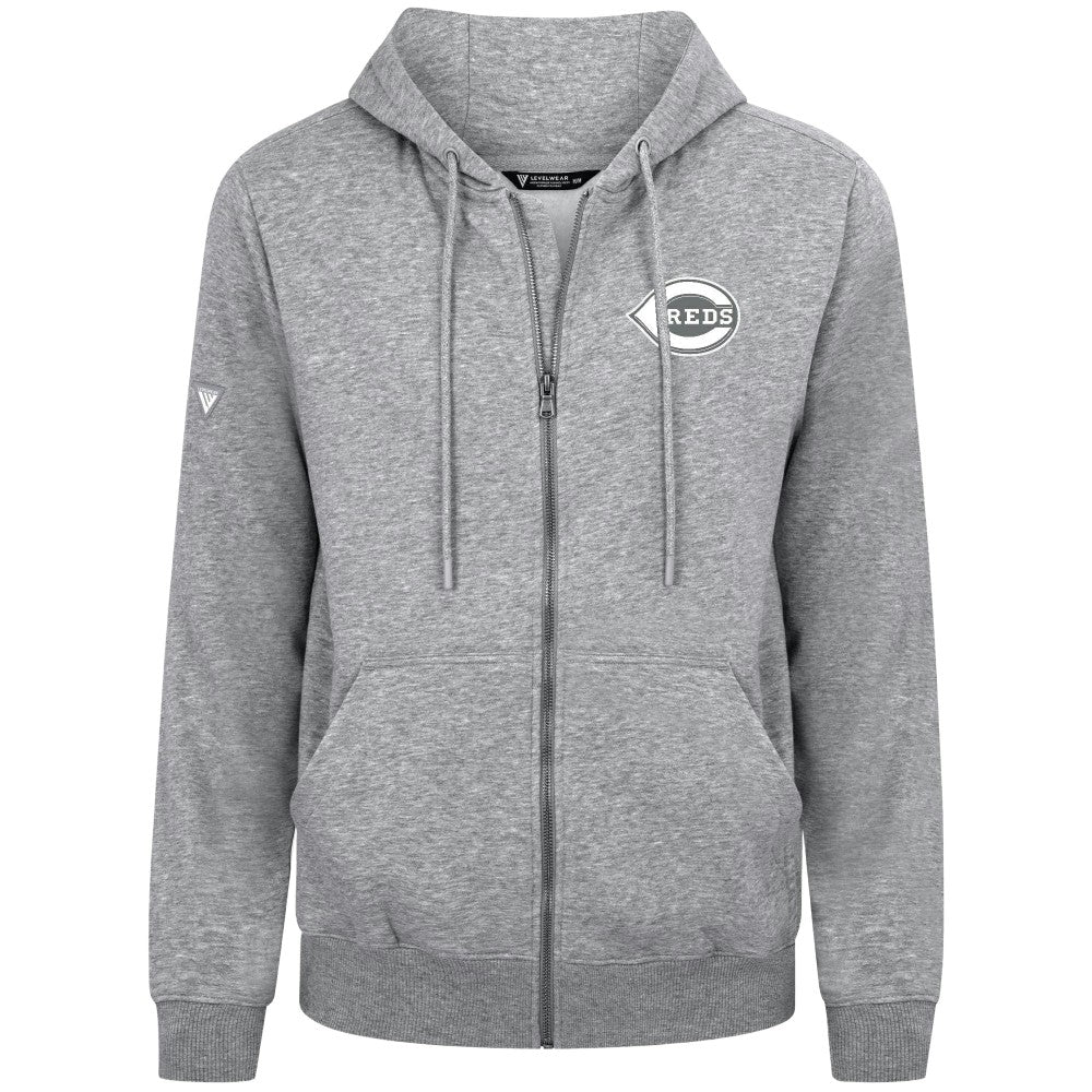 Cincinnati Reds Levelwear Podium Banner Arch Full-Zip Hoodie - MLB Hoodies