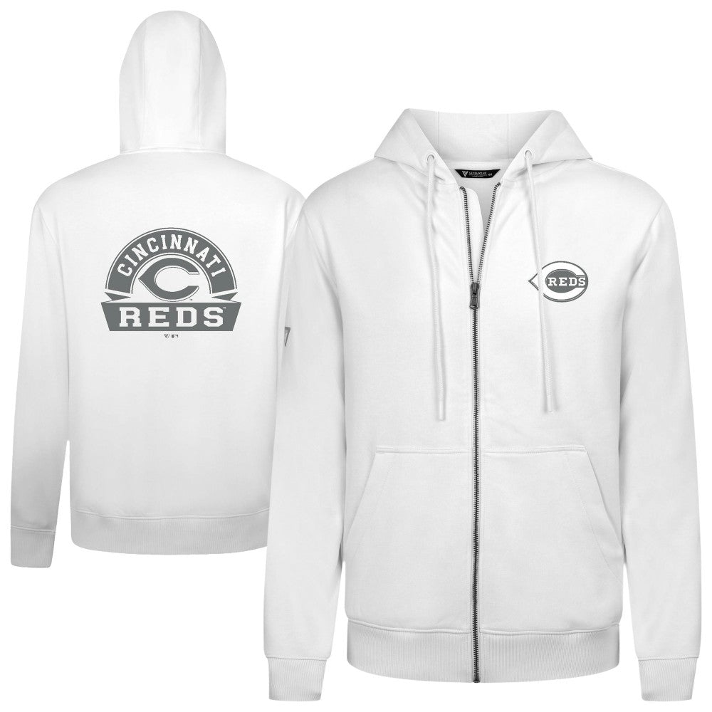 Cincinnati Reds Levelwear Podium Banner Arch Full-Zip Hoodie - MLB Hoodies