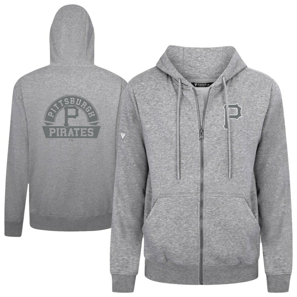 Pittsburgh Pirates Levelwear Podium Banner Arch Full-Zip Hoodie - MLB Hoodies