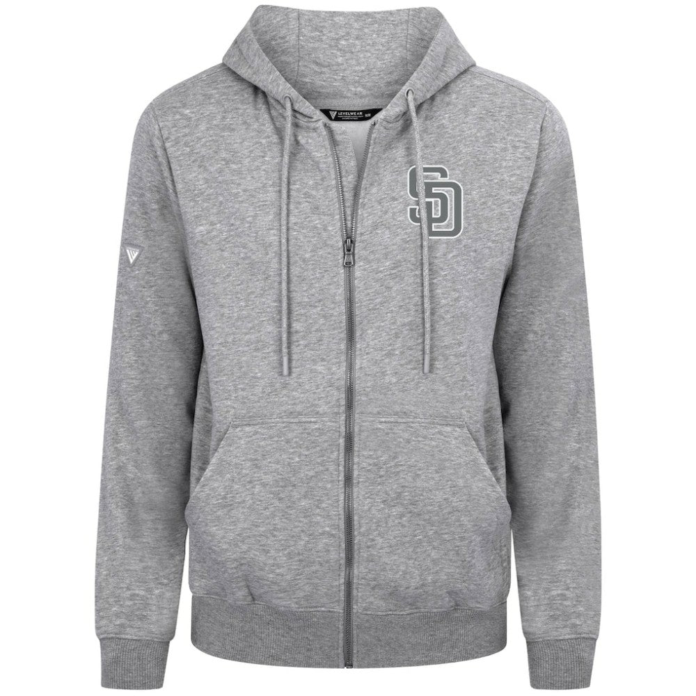 San Diego Padres Levelwear Podium Banner Arch Full-Zip Hoodie - MLB Hoodies