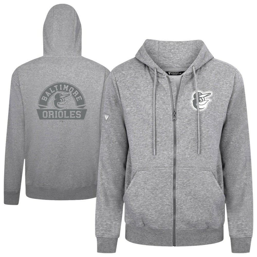 Baltimore Orioles Levelwear Podium Banner Arch Full-Zip Hoodie - MLB Hoodies