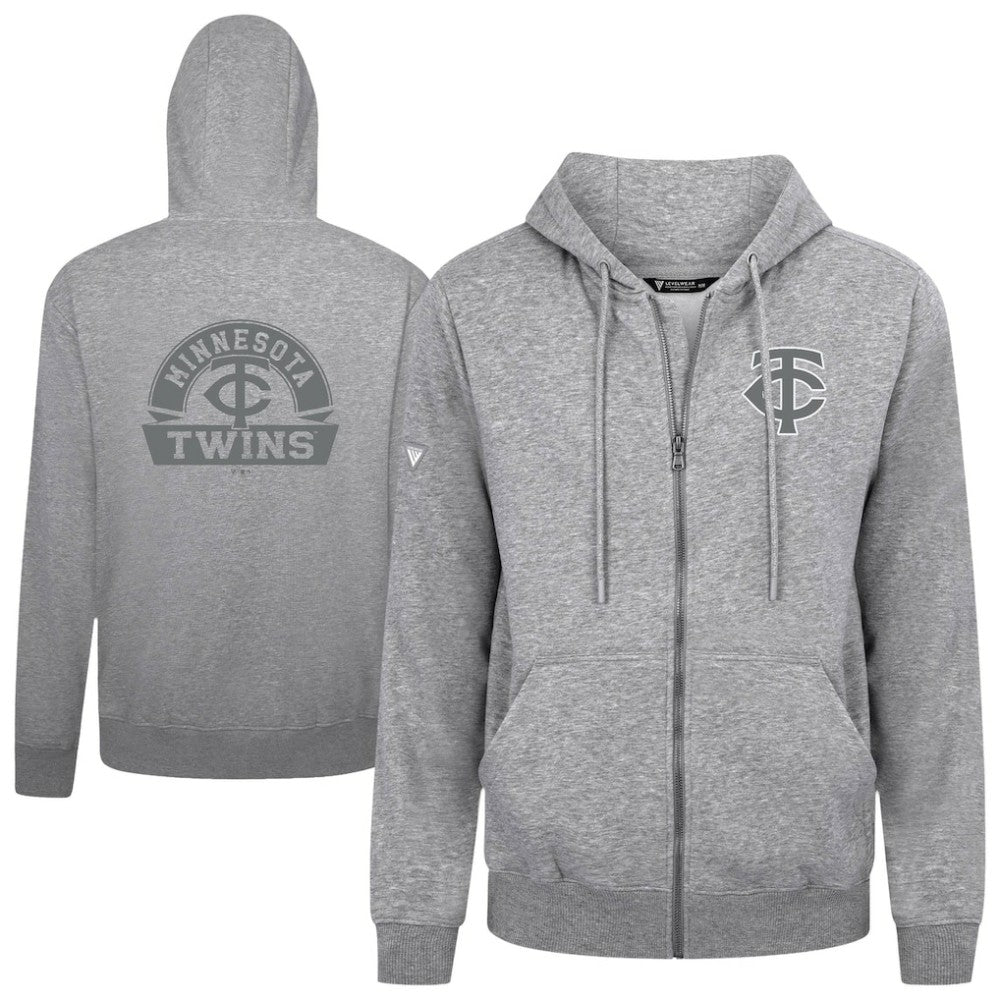 Minnesota Twins Levelwear Podium Banner Arch Full-Zip Hoodie - MLB Hoodies