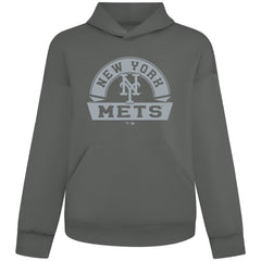New York Mets Levelwear Luxe Signature Banner Arch Tri-Blend Hoodie - MLB Hoodies