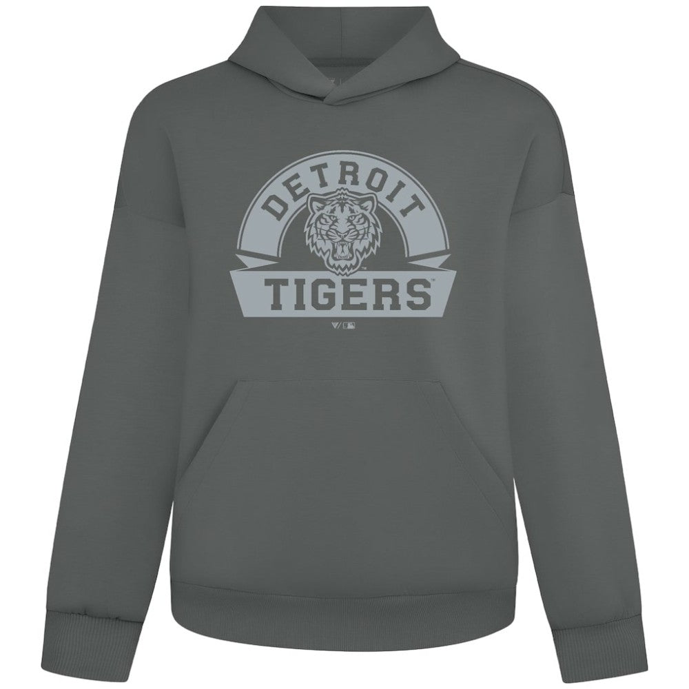 Detroit Tigers Levelwear Luxe Signature Banner Arch Tri-Blend Hoodie - MLB Hoodies