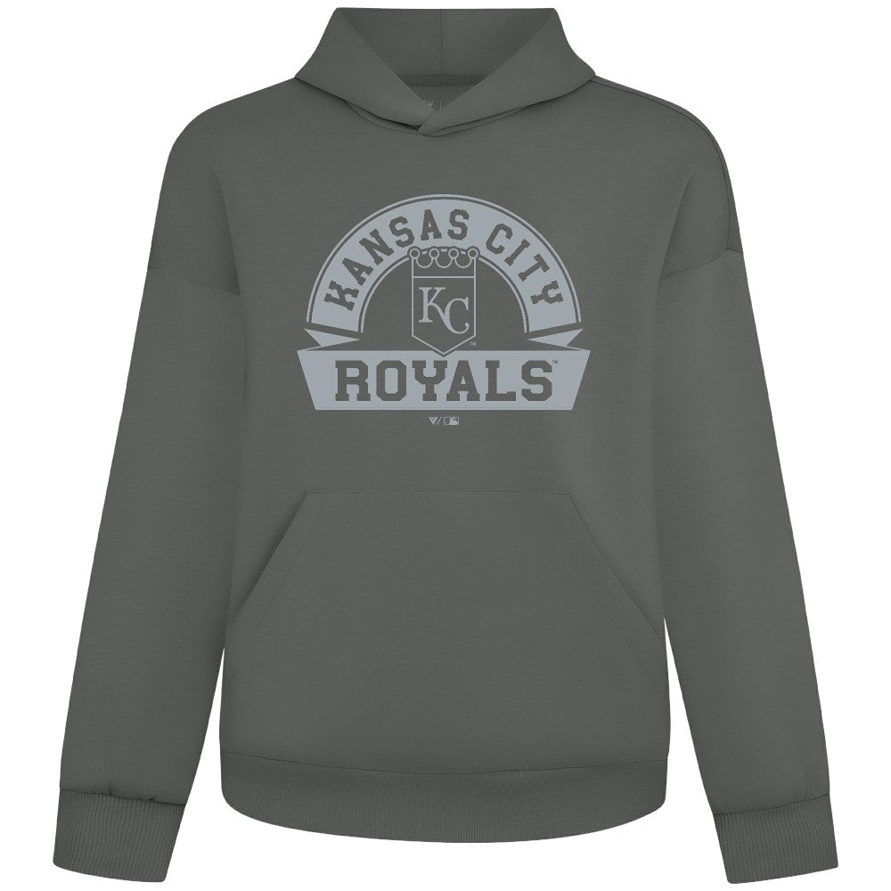 Kansas City Royals Levelwear Luxe Signature Banner Arch Tri-Blend Hoodie - MLB Hoodies