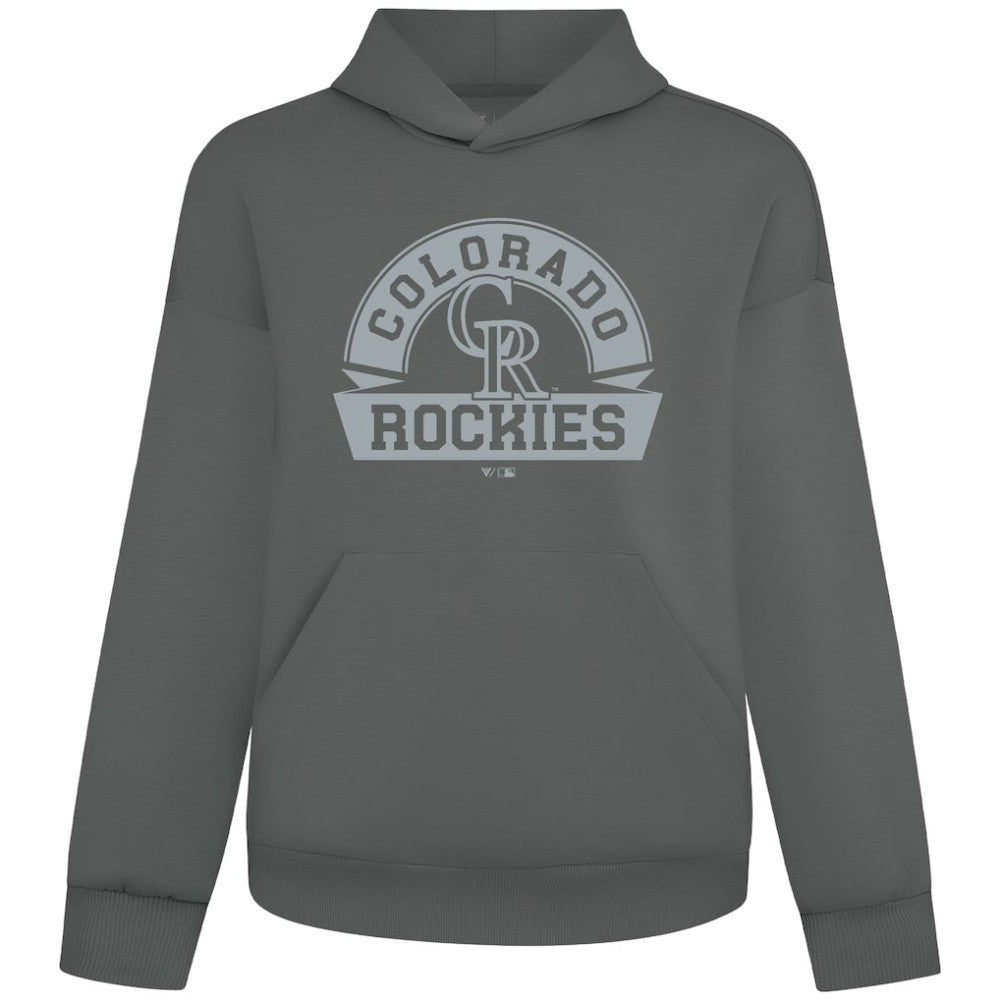 Colorado Rockies Levelwear Luxe Signature Banner Arch Tri-Blend Hoodie - MLB Hoodies