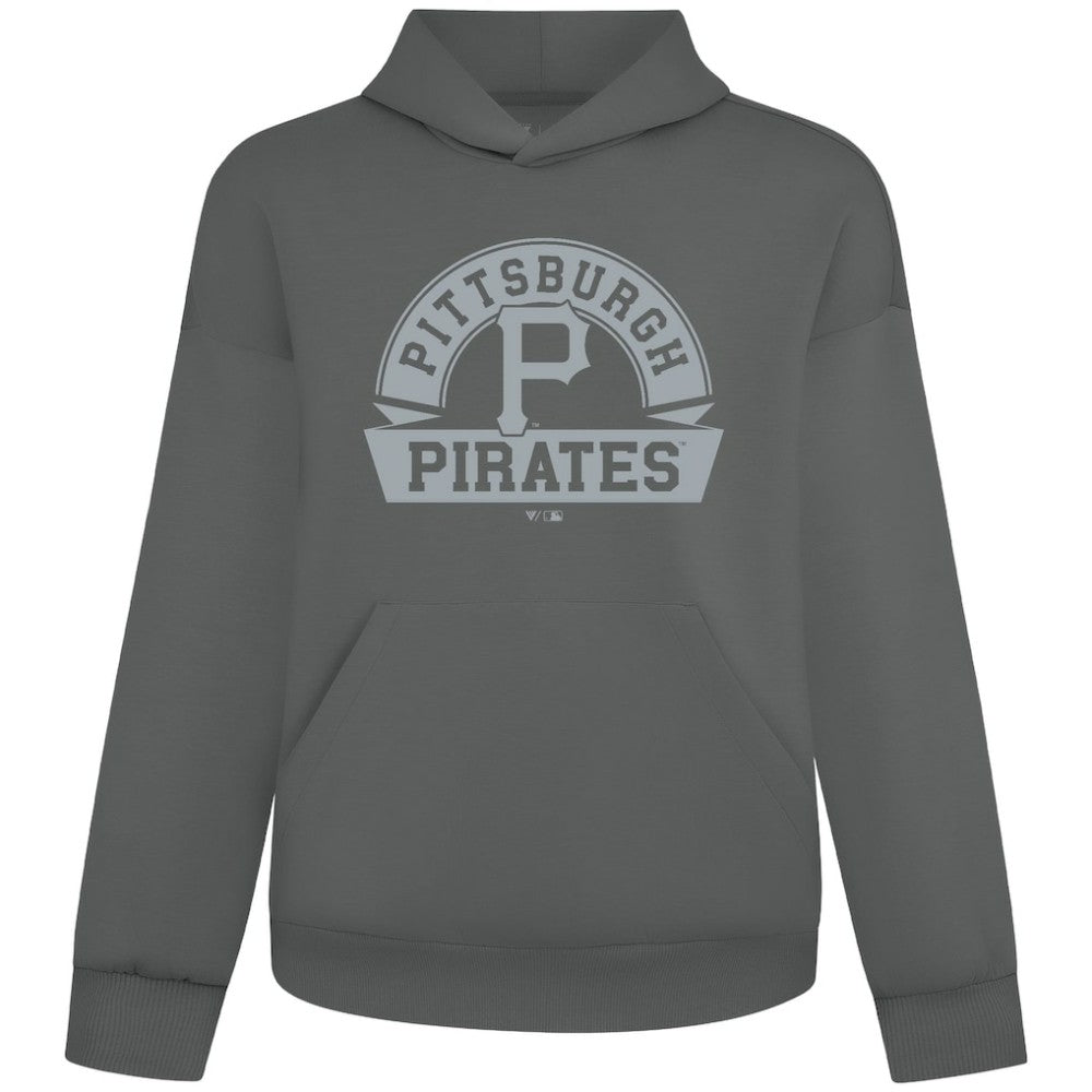 Pittsburgh Pirates Levelwear Luxe Signature Banner Arch Tri-Blend Hoodie - MLB Hoodies