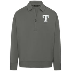 Texas Rangers Levelwear Luxe Signature Quarter-Zip Chenille Logo Tri-Blend Sweatshirt - MLB Sweatshirts