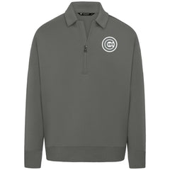 Chicago Cubs Levelwear Luxe Signature Quarter-Zip Chenille Logo Tri-Blend Sweatshirt - MLB Sweatshirts