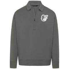 Baltimore Orioles Levelwear Luxe Signature Quarter-Zip Chenille Logo Tri-Blend Sweatshirt - MLB Sweatshirts