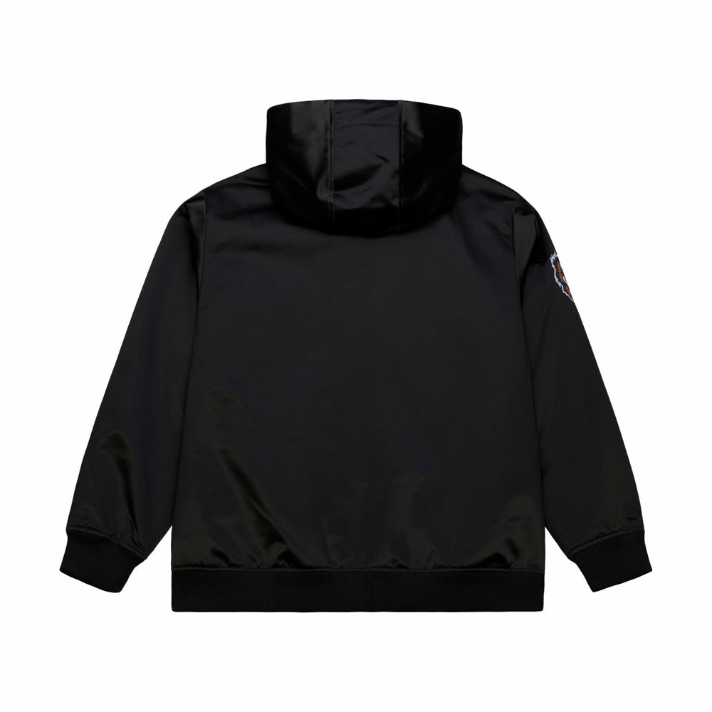 Black Memphis Grizzlies Hardwood Classics Nights Walk the Tunnel Satin Bomber Full-Snap Hooded Jacket | NBA