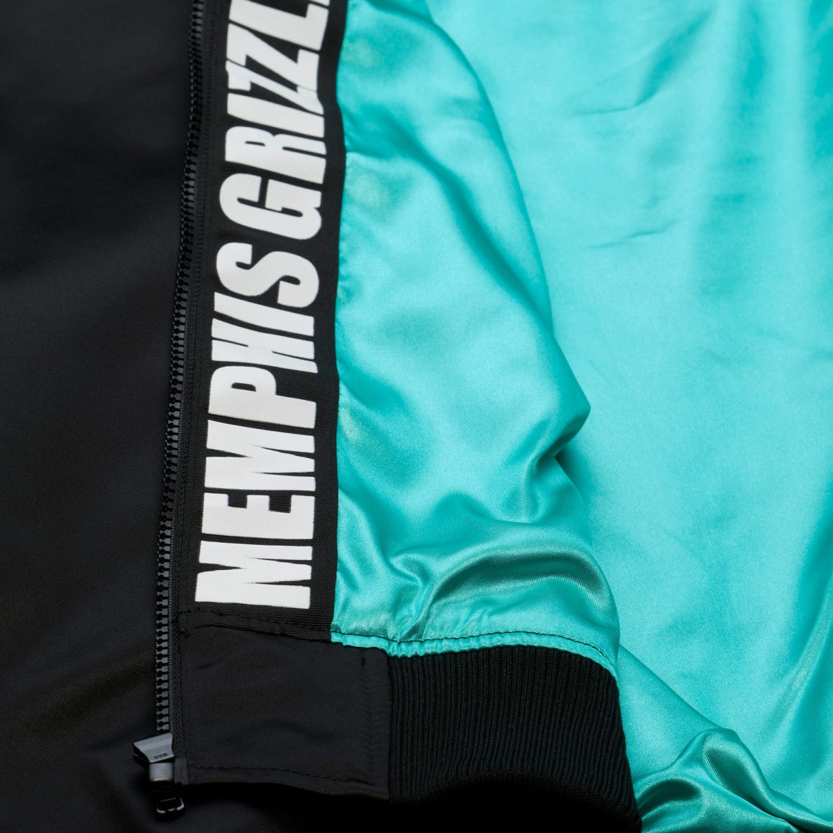 Black Memphis Grizzlies Hardwood Classics Nights Walk the Tunnel Satin Bomber Full-Snap Hooded Jacket | NBA