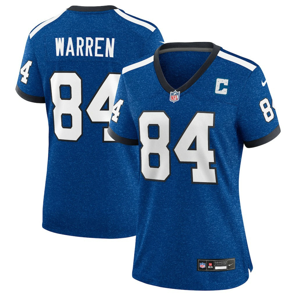 Indianapolis Colts Tyler Warren  Women's Alternate 2 Indiana Nights Game Jersey | NFL US
