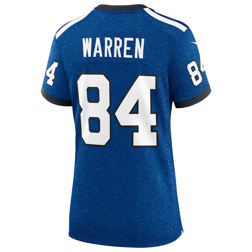 Indianapolis Colts Tyler Warren  Women's Alternate 2 Indiana Nights Game Jersey | NFL US