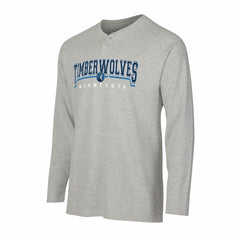 Gray Minnesota Timberwolves Concepts Sport Hawthorn Thermal Knit Long Sleeve Henley T-Shirt | NBA