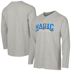 Gray Orlando Magic Concepts Sport Hawthorn Thermal Knit Long Sleeve Henley T-Shirt | NBA