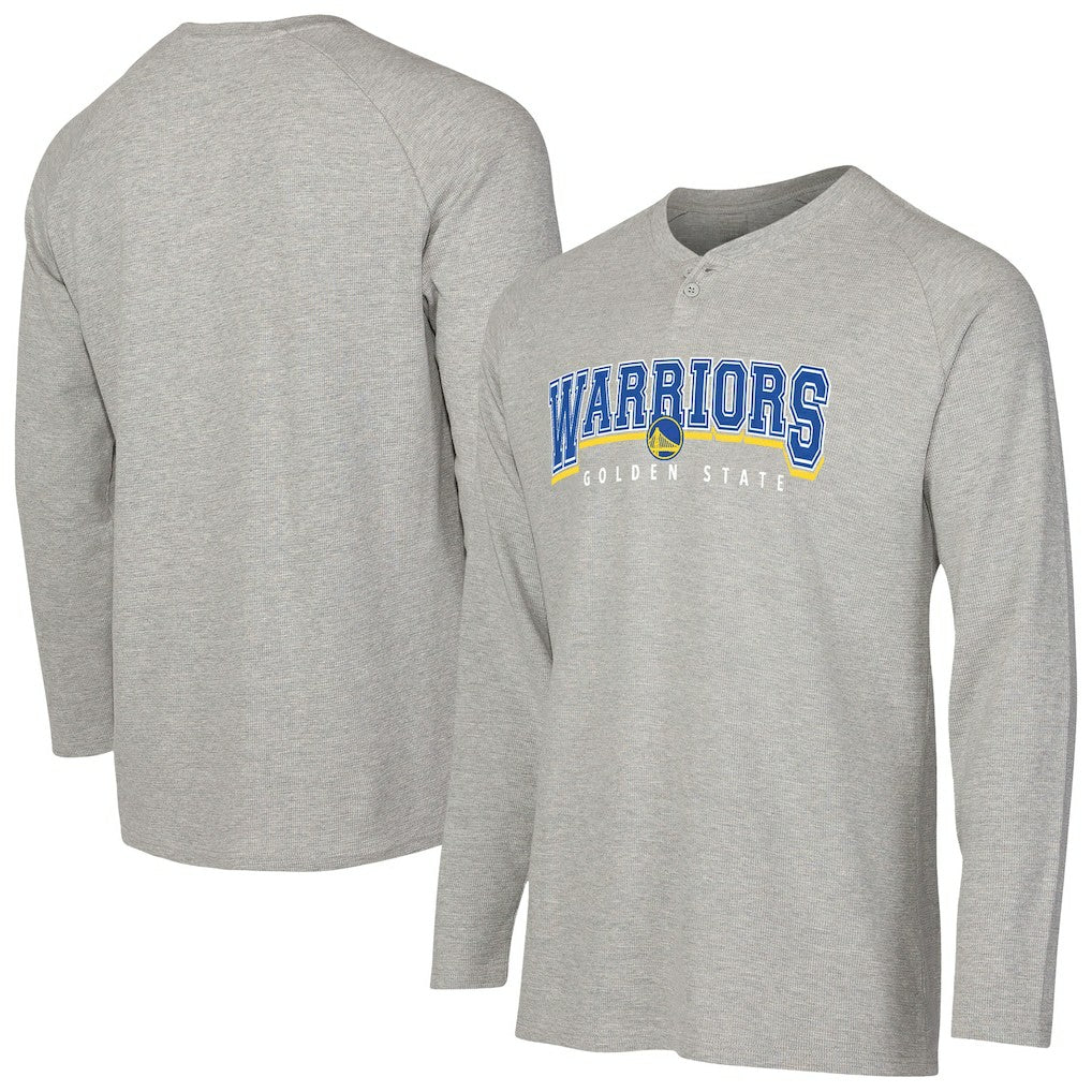 Gray Golden State Warriors Concepts Sport Hawthorn Thermal Knit Long Sleeve Henley T-Shirt sale | NBA