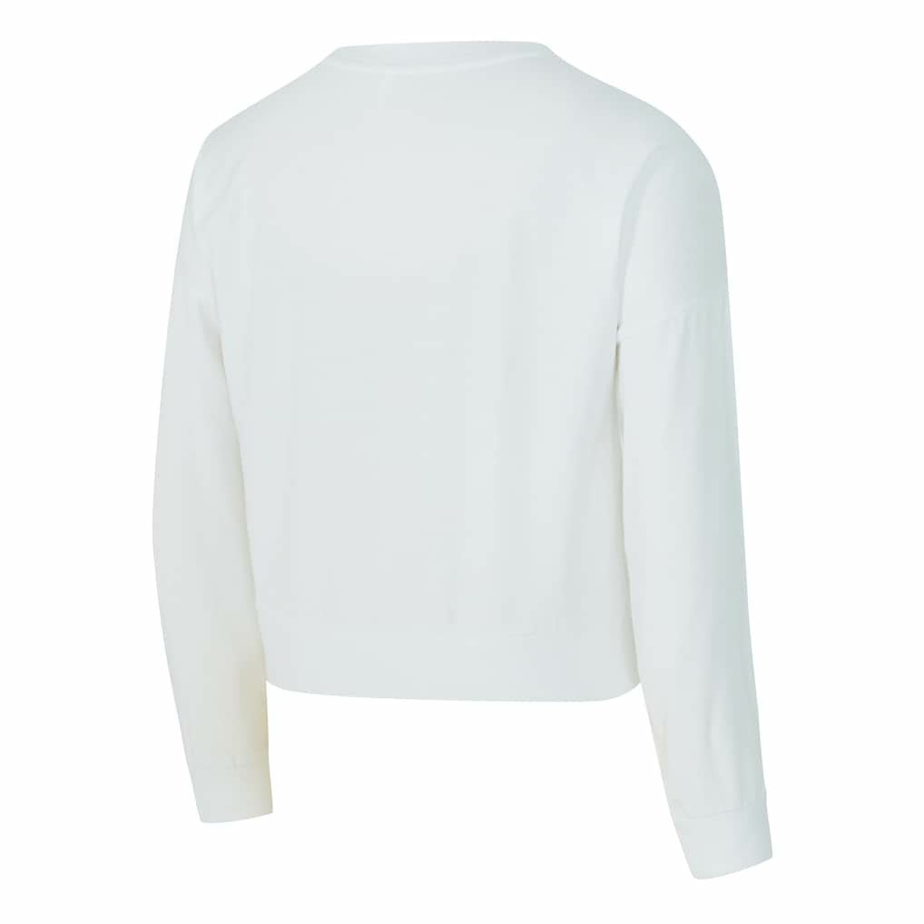 White Boston Celtics Concepts Sport Women's Laney Chenille Cropped Long Sleeve T-Shirt | NBA