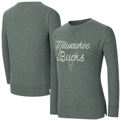 Hunter Green Milwaukee Bucks Concepts Sport Women's Rigor Long Sleeve Jersey T-Shirt | NBA