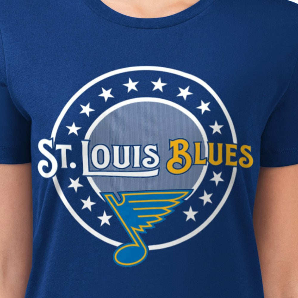 St. Louis Blues G-III 4Her by Carl Banks Women's Super-Slim Lightweight Pinstripe Circle Graphic T-Shirt -  NHL T-shirts