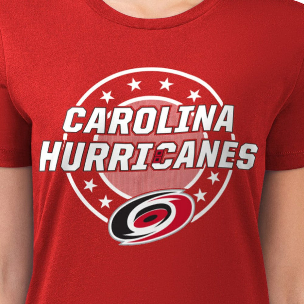 Carolina Hurricanes G-III 4Her by Carl Banks Women's Super-Slim Lightweight Pinstripe Circle Graphic T-Shirt -  NHL T-shirts