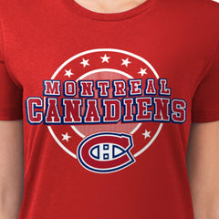 Montreal Canadiens G-III 4Her by Carl Banks Women's Super-Slim Lightweight Pinstripe Circle Graphic T-Shirt -  NHL T-shirts