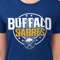 Buffalo Sabres G-III 4Her by Carl Banks Women's Super-Slim Lightweight Pinstripe Circle Graphic T-Shirt -  NHL T-shirts