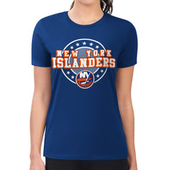 New York Islanders G-III 4Her by Carl Banks Women's Super-Slim Lightweight Pinstripe Circle Graphic T-Shirt -  NHL T-shirts