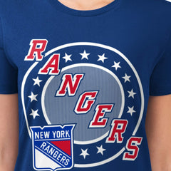 New York Rangers G-III 4Her by Carl Banks Women's Super-Slim Lightweight Pinstripe Circle Graphic T-Shirt -  NHL T-shirts