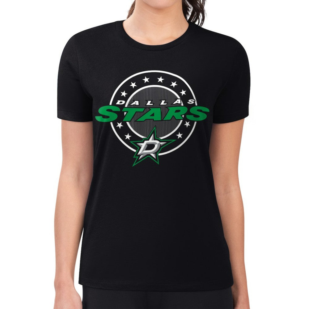 Dallas Stars G-III 4Her by Carl Banks Women's Super-Slim Lightweight Pinstripe Circle Graphic T-Shirt -  NHL T-shirts