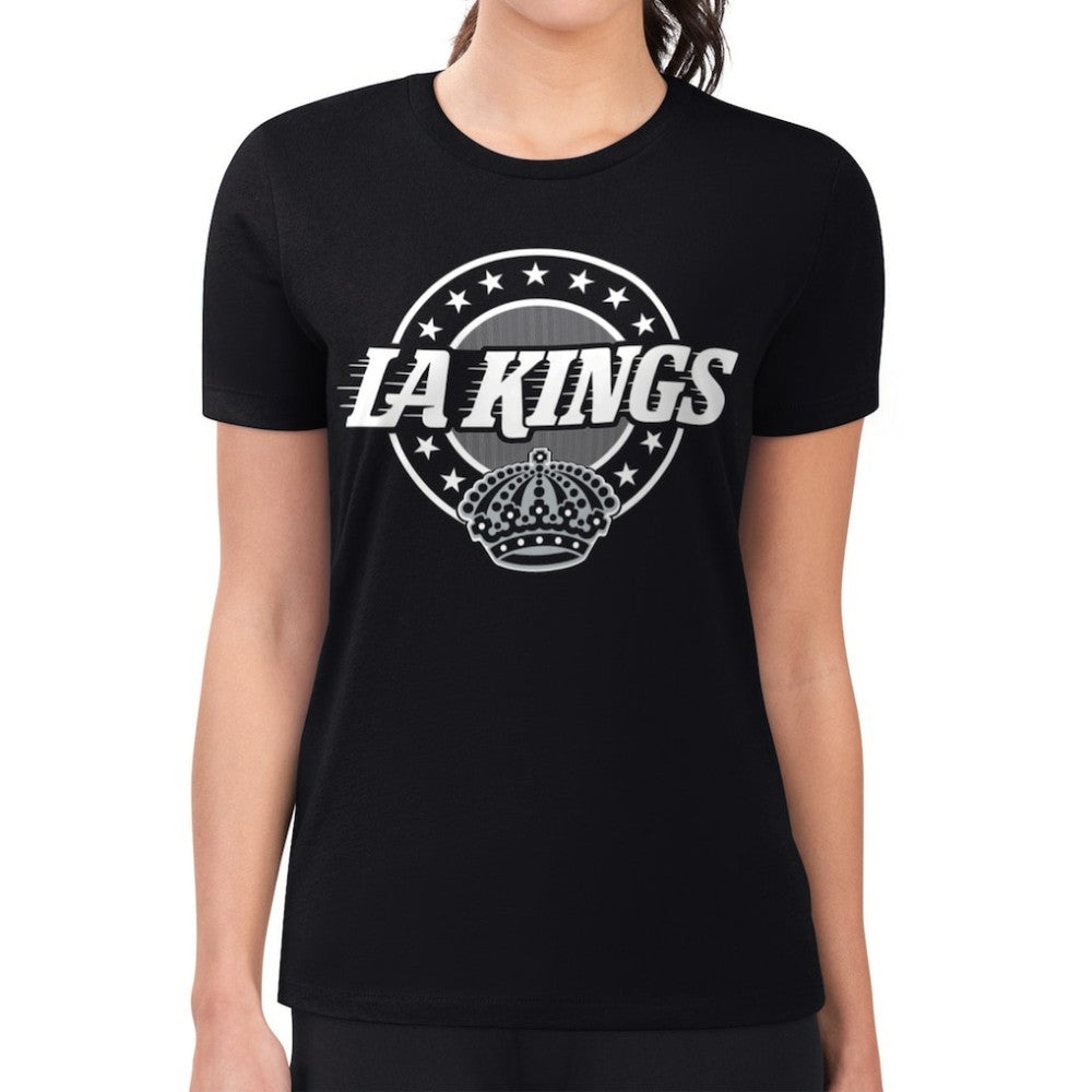 Los Angeles Kings G-III 4Her by Carl Banks Women's Super-Slim Lightweight Pinstripe Circle Graphic T-Shirt -  NHL T-shirts