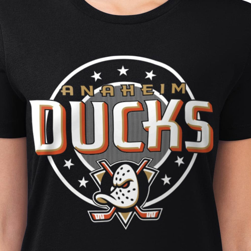 Anaheim Ducks G-III 4Her by Carl Banks Women's Super-Slim Lightweight Pinstripe Circle Graphic T-Shirt -  NHL T-shirts